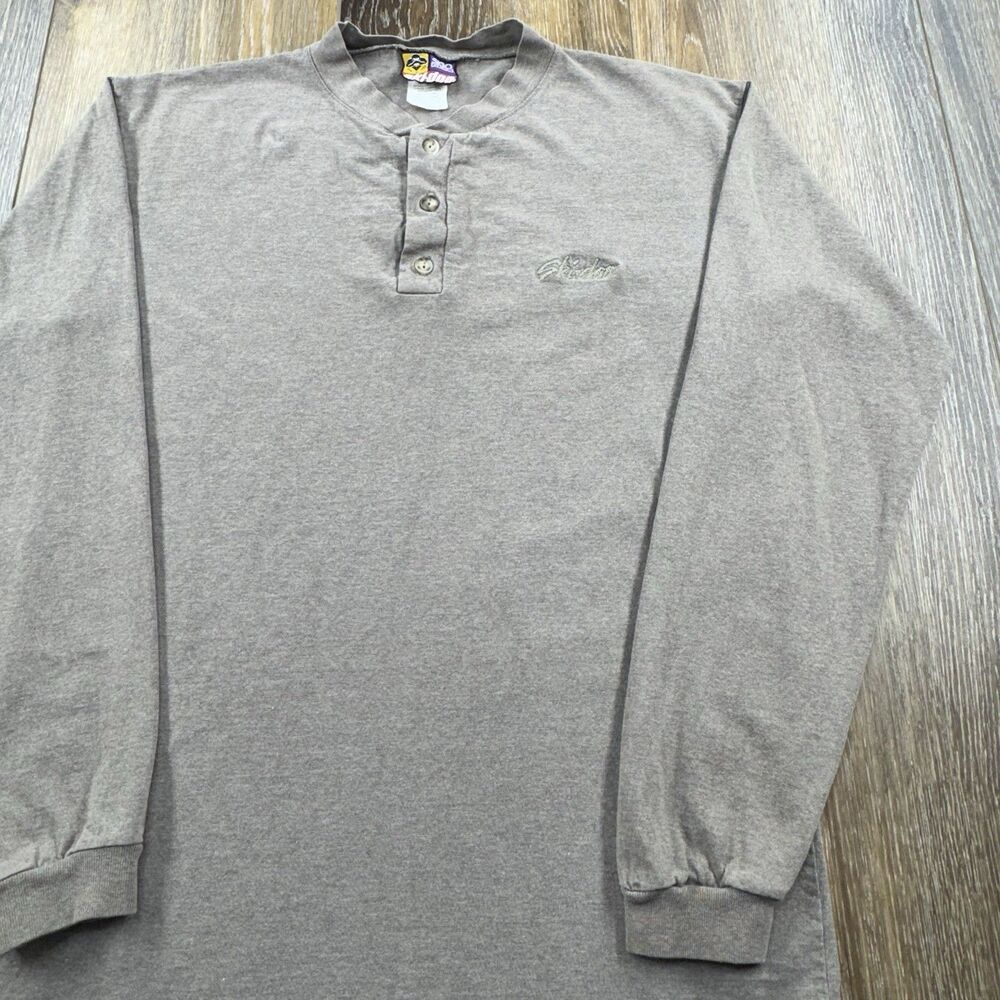 Vintage Ski-Doo Shirt Mens M Gray Henley Long Sleeve Racing Team SnoGear 90s Tee